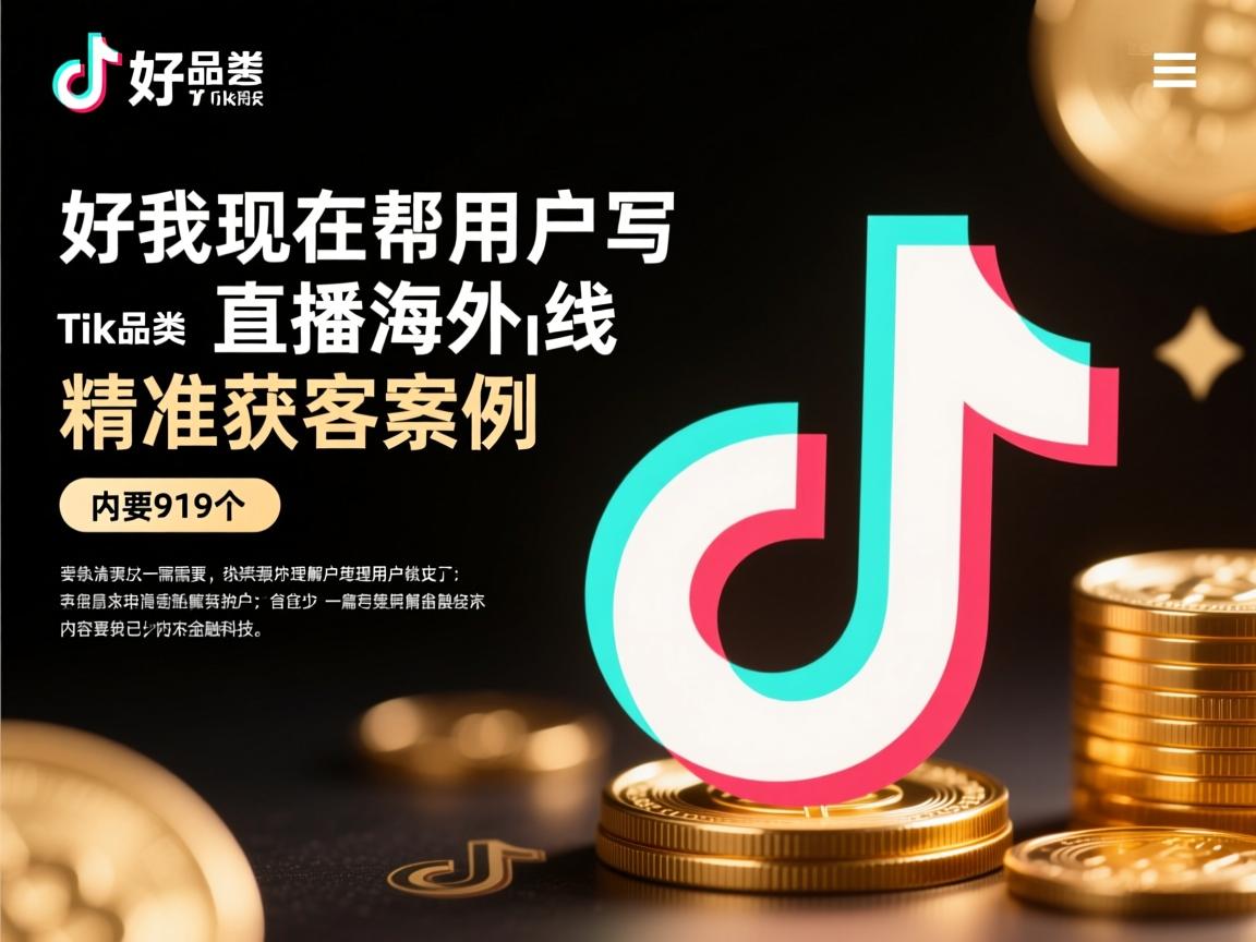 好，我现在要帮用户写一篇关于小众品类 TikTok 直播海外专线精准获客案例的文章。首先，我需要理解用户的需求。他们想要一篇标题和内容，标题已经给出，内容不少于919个字。