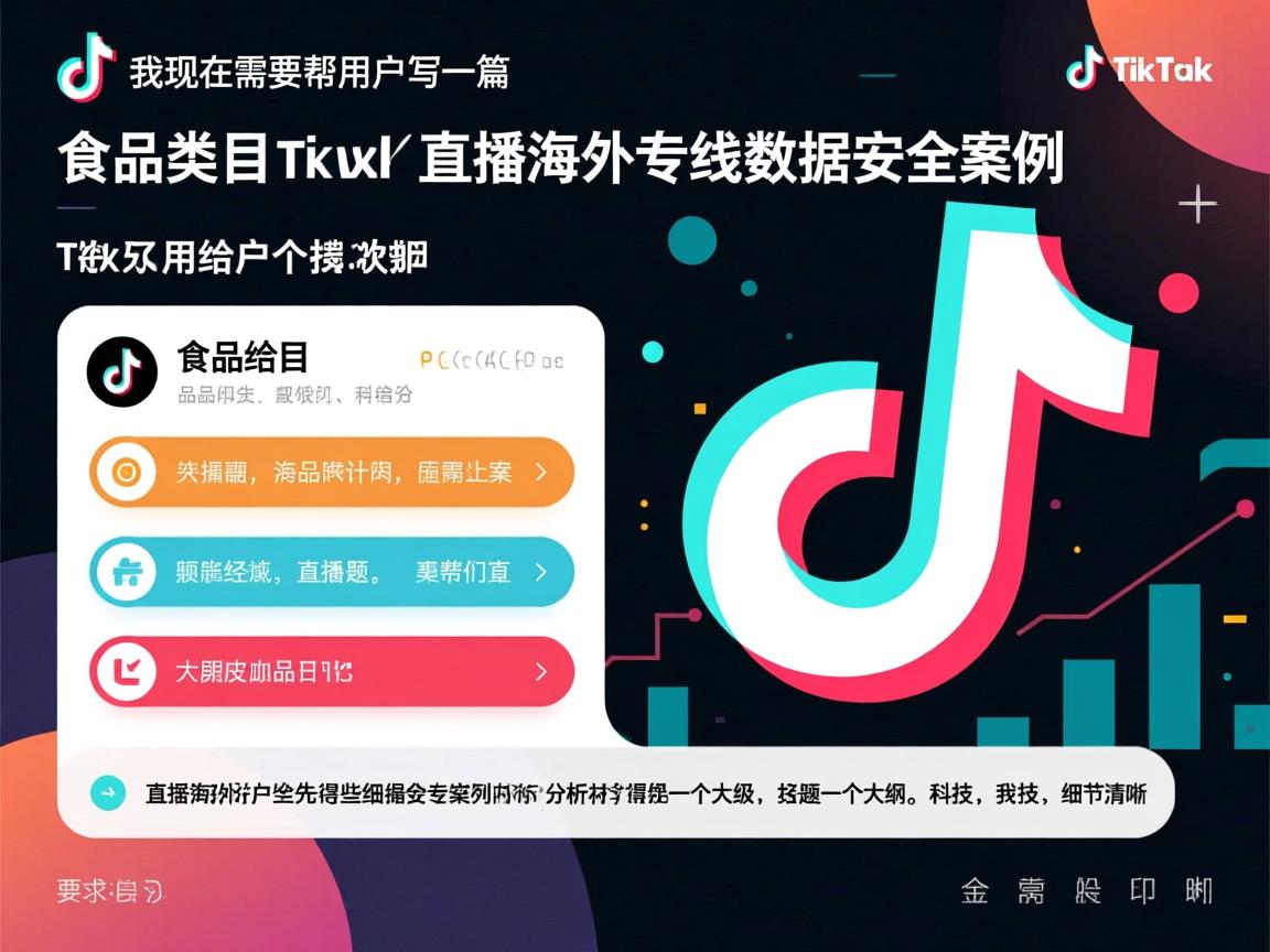 好，我现在需要帮用户写一篇关于食品类目 TikTok 直播海外专线数据安全案例的文章。首先，用户给了一个标题和一个大纲，我得先仔细分析这些内容。