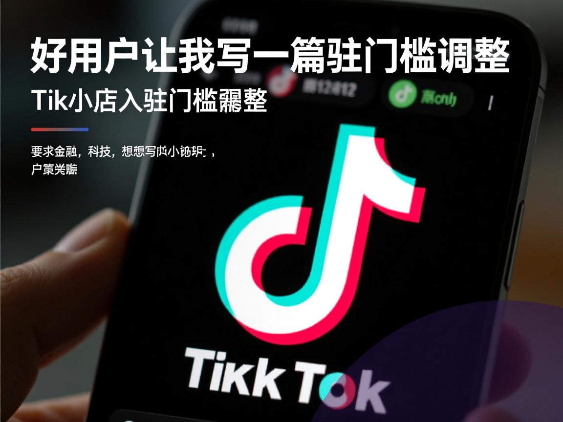 好，用户让我写一篇关于TikTok小店入驻门槛调整的文章，标题和内容都要写。首先，我需要明确用户的需求。他们可能是一个想入驻TikTok的小商家，或者是一个市场研究人员，想了解政策变化对他们的影响。