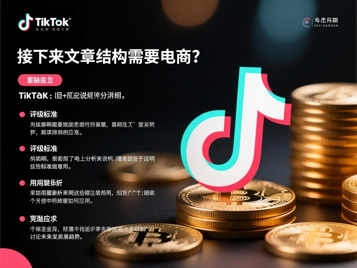 接下来，文章结构需要清晰。引言部分要介绍TikTok电商的重要性，然后分点详细说明评级标准，接着用案例分析来说明这些标准如何应用，最后讨论未来的发展趋势。