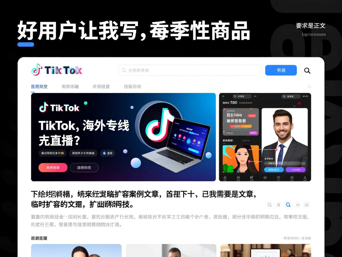 好,用户让我写一篇关于季节性商品、TikTok直播、海外专线和临时扩容案例的文章。首先,我需要明确文章的结构和内容要点。标题已经确定,接下来是正文部分。