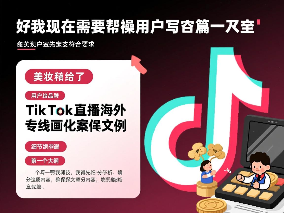 好，我现在需要帮用户写一篇关于美妆品牌TikTok直播海外专线画质优化案例的文章。首先，用户给了一个标题和一个大纲，我得先仔细分析这些内容，确保文章符合要求。