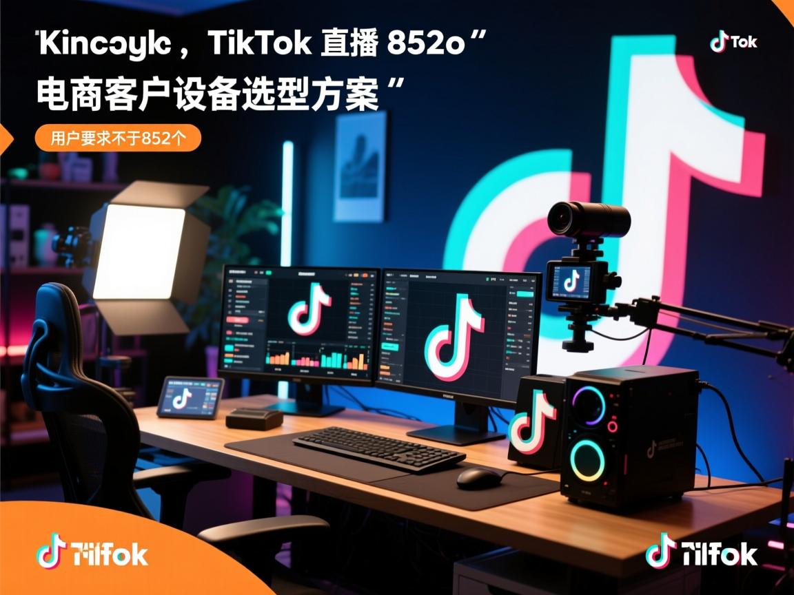 已经给出，是电商客户TikTok直播设备选型方案，所以文章需要围绕这个主题展开。内容方面，用户要求不少于852个字，这意味着文章需要足够详细，涵盖各个方面。