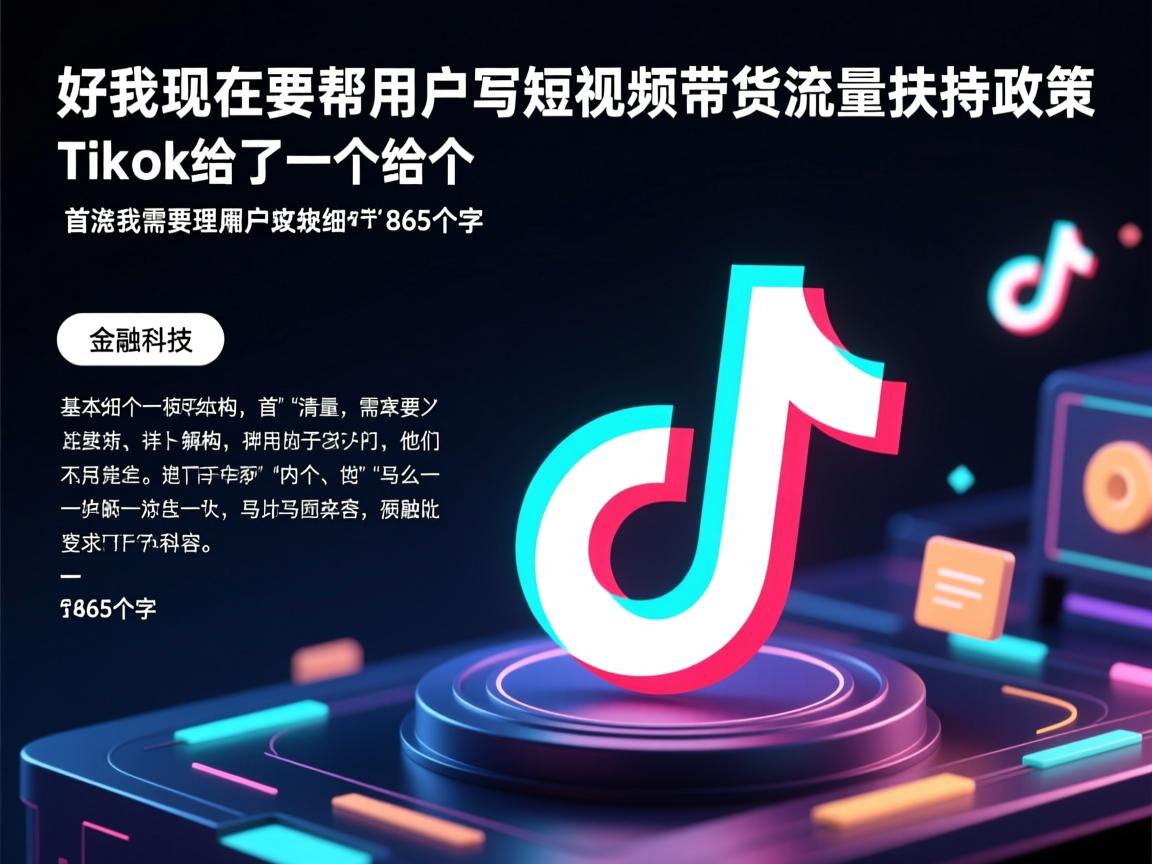 好，我现在要帮用户写一篇关于TikTok短视频带货流量扶持政策的文章。首先，我需要理解用户的需求。他们给了一个标题和一个基本的结构，但需要详细的内容，字数不少于865个字。