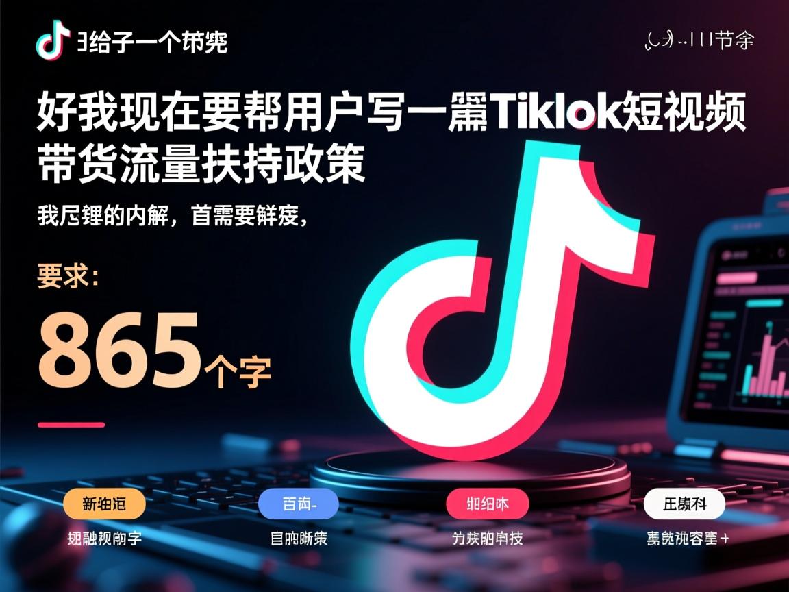 好,我现在要帮用户写一篇关于TikTok短视频带货流量扶持政策的文章。首先,我需要理解用户的需求。他们给了一个标题和一个基本的结构,但需要详细的内容,字数不少于865个字。
