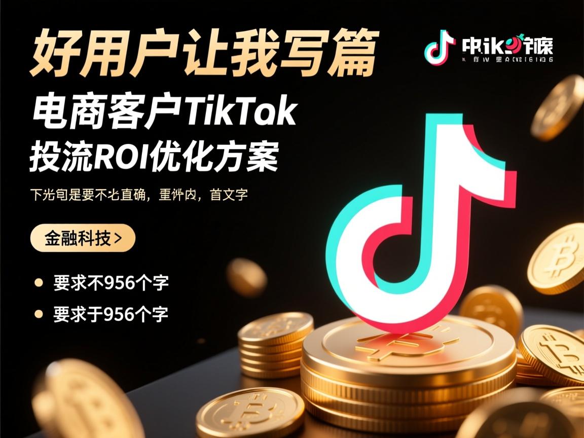 好,用户让我写一篇关于电商客户TikTok直播投流ROI优化方案的文章。首先,我需要明确文章的结构和内容要点。标题已经给出,接下来是内容部分,要求不少于956个字。