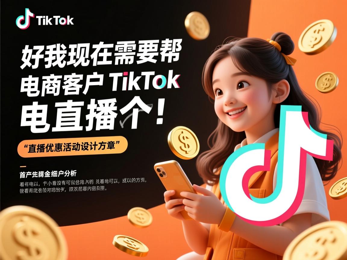 好，我现在需要帮用户写一篇关于电商客户 TikTok 直播优惠活动设计方案的文章。首先，用户给了一个标题和一些内容，我得先仔细分析这些内容，看看有没有可以优化的地方或者补充的地方。