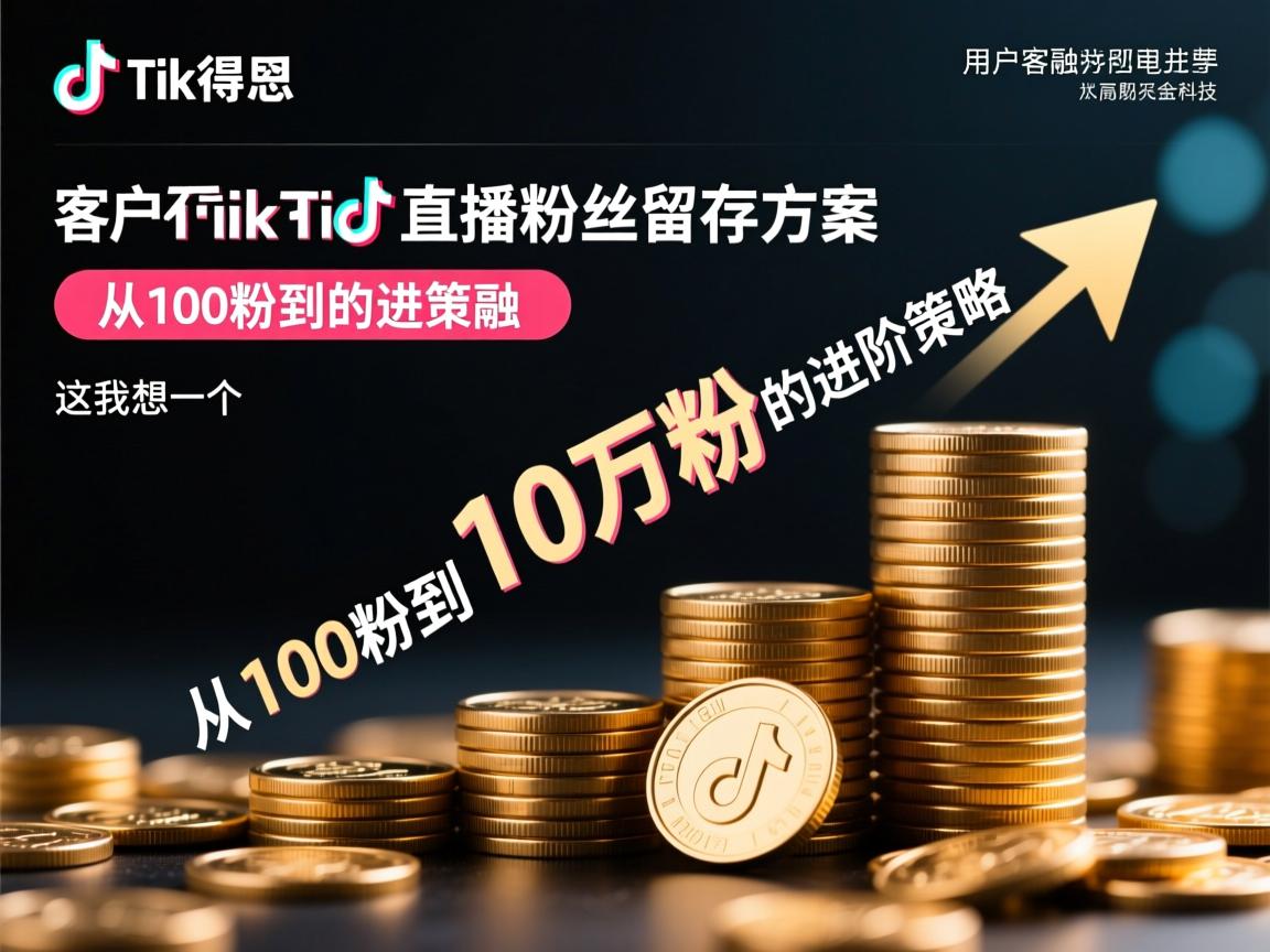 用户还要求写一个标题,所以我得想一个吸引人的标题。比如电商客户TikTok直播粉丝留存方案,从100粉到10万粉的进阶策略,这样既点明了主题,又暗示了提升的过程。