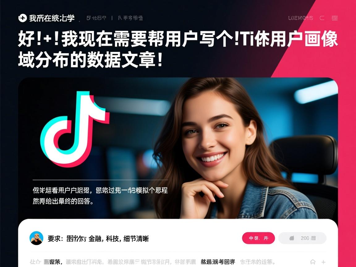 好，我现在需要帮用户写一篇关于TikTok用户画像地域分布的数据文章。首先，用户给了一个标题和一些内容，但看起来用户希望我先模拟一个思考过程，然后再给出最终的回答。