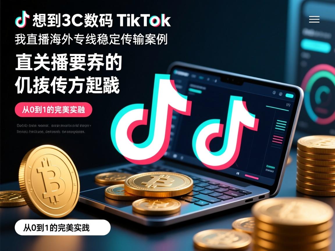 要吸引人,同时包含关键词。我想到3C 数码 TikTok 直播海外专线稳定传输案例,从0到1的完美实践这个标题,既点明了主题,又有一定的吸引力。