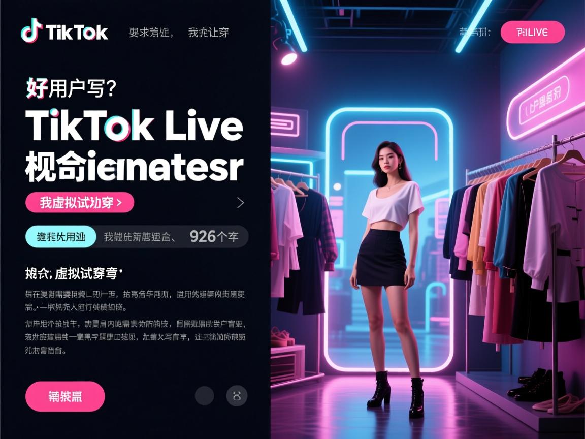 好，用户让我写一篇关于TikTok Live新功能虚拟试穿的文章，标题和内容都要写。首先，我需要明确文章的结构，确保内容不少于926个字。
