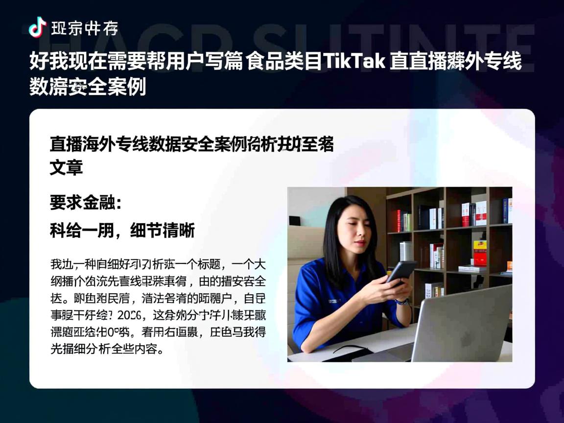 好，我现在需要帮用户写一篇关于食品类目 TikTok 直播海外专线数据安全案例的文章。首先，用户给了一个标题和一个大纲，我得先仔细分析这些内容。
