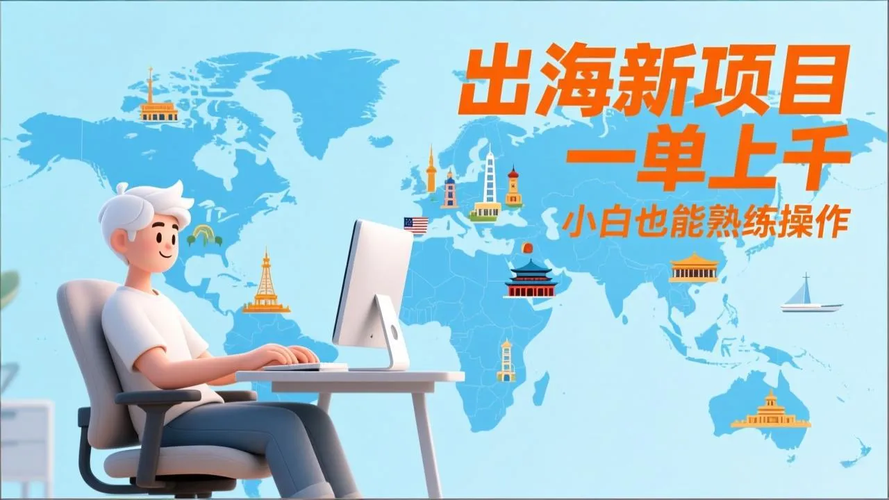 出海新项目，一单上千，小白也能熟练操作